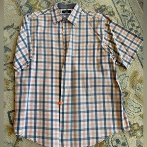 Men's Casual Button Down Plaid Shirt